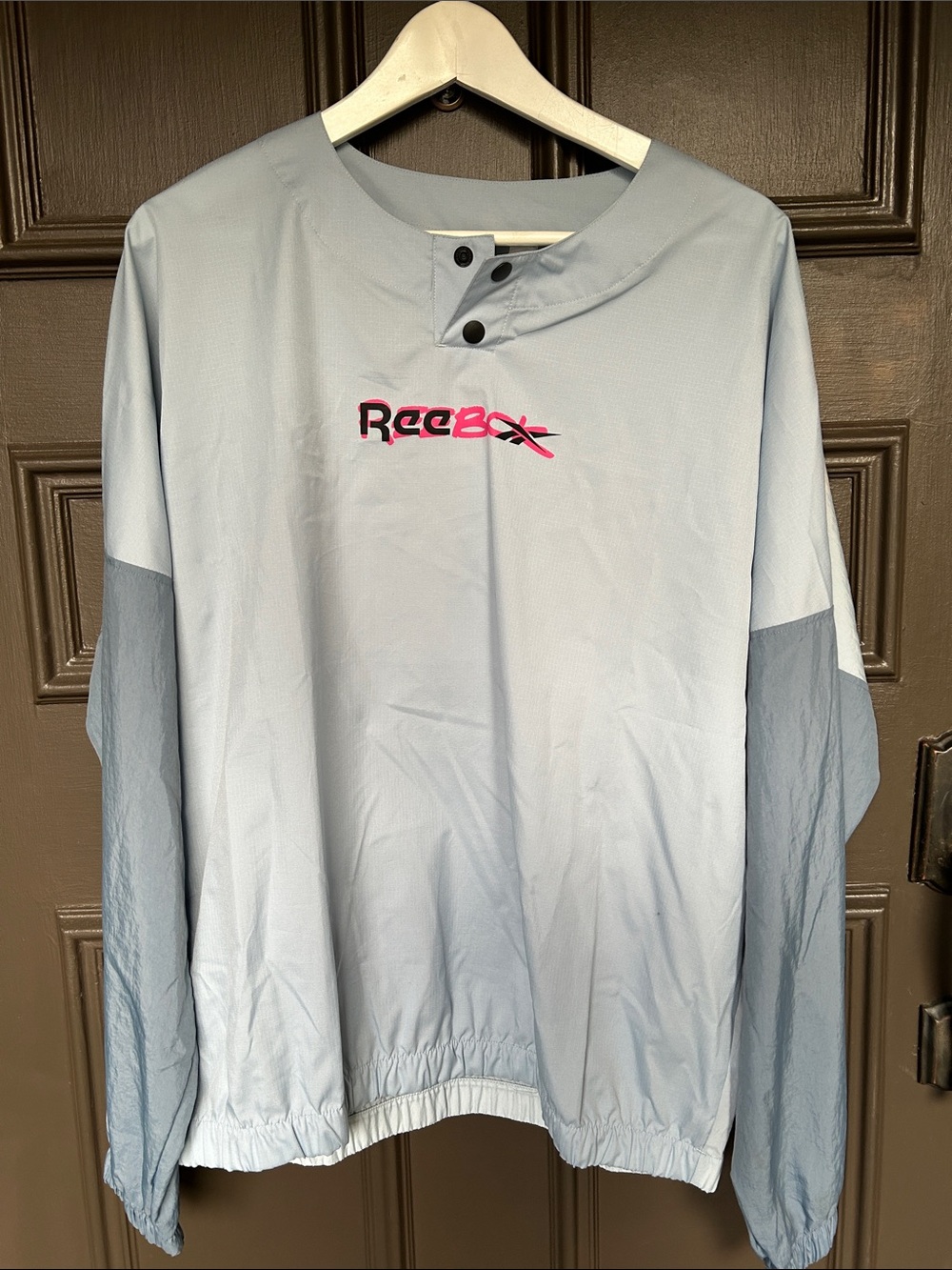 Reebok Pale Blue Two-Tone Pullover windbreaker